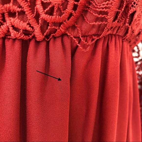 ASOS Women’s Rust Lace Maxi Maternity Dress 4 XS - Picture 9 of 14